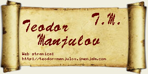 Teodor Manjulov vizit kartica
